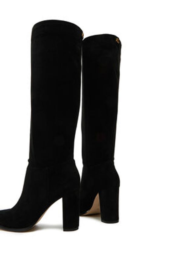Lauren Ralph Lauren - LAUREN RALPH LAUREN Kozaki Artizan Tall 802937807001 Czarny. Kolor: czarny. Materiał: skóra, zamsz