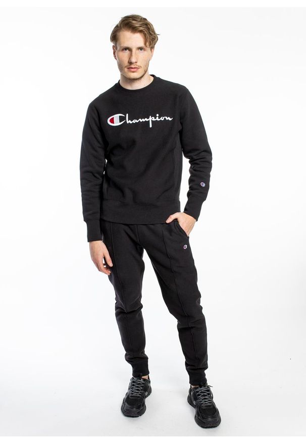 Bluza męska Champion Premium Reverse Weave Fleece Sweatshirt (215160-KK001). Kolor: czarny. Materiał: materiał. Styl: elegancki, sportowy