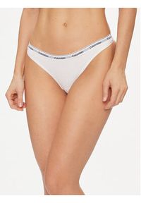 Calvin Klein Underwear Komplet 3 par stringów 000QD5209E Biały. Kolor: biały. Materiał: bawełna #4