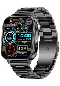 Smartwatch Colmi P80 Czarny (P80 Steel Black). Rodzaj zegarka: smartwatch. Kolor: czarny #1