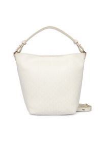 Calvin Klein Torebka Emblem Aop Sm Bucket Crossbody LV04F3506G Biały. Kolor: biały. Materiał: skórzane #5