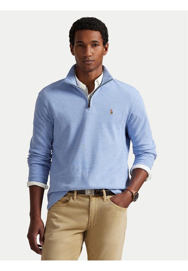 Polo Ralph Lauren Bluza Estate 710P07411001 Niebieski Regular Fit. Typ kołnierza: polo. Kolor: niebieski. Materiał: bawełna