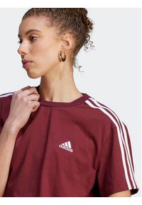 Adidas - adidas T-Shirt Essentials 3-Stripes Single Jersey Crop Top IL3410 Czerwony Loose Fit. Kolor: czerwony. Materiał: bawełna