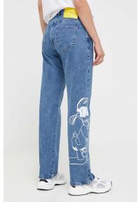 Karl Lagerfeld jeansy damskie high waist. Stan: podwyższony. Kolor: niebieski #3