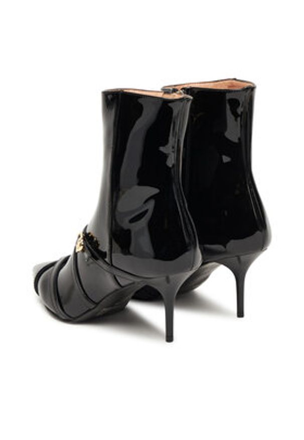 Love Moschino - LOVE MOSCHINO Botki JA21047G1NIH000 Czarny. Kolor: czarny. Materiał: skóra, lakier
