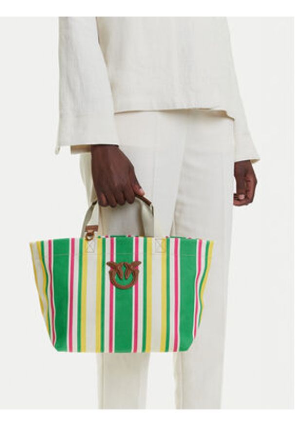 Pinko - PINKO Torebka Shopping Bag Medium PE 25 PLTT 104753 A2G5 Zielony. Kolor: zielony