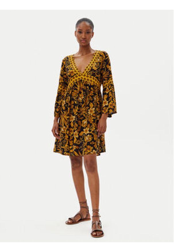 SELMARK - Selmark Sukienka letnia BM298 Czarny Relaxed Fit. Kolor: czarny. Materiał: wiskoza. Sezon: lato