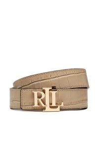 Lauren Ralph Lauren Pasek Damski Rev Lrl 30 412891193001 Beżowy. Kolor: beżowy. Materiał: skóra