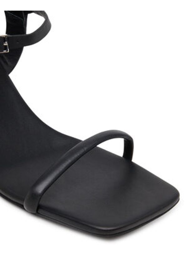 Calvin Klein Sandały Block Heel Sandal 75 Lth HW0HW02650 Czarny. Kolor: czarny. Materiał: skóra