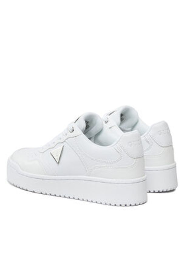 Guess Sneakersy Miram FLPMIR ELE12 Biały. Kolor: biały. Materiał: skóra