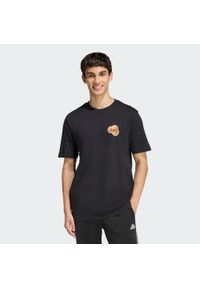 Adidas - Koszulka Z Nadrukiem Snack Bubble Gum. Kolor: czarny. Materiał: guma. Wzór: nadruk. Sport: fitness #1