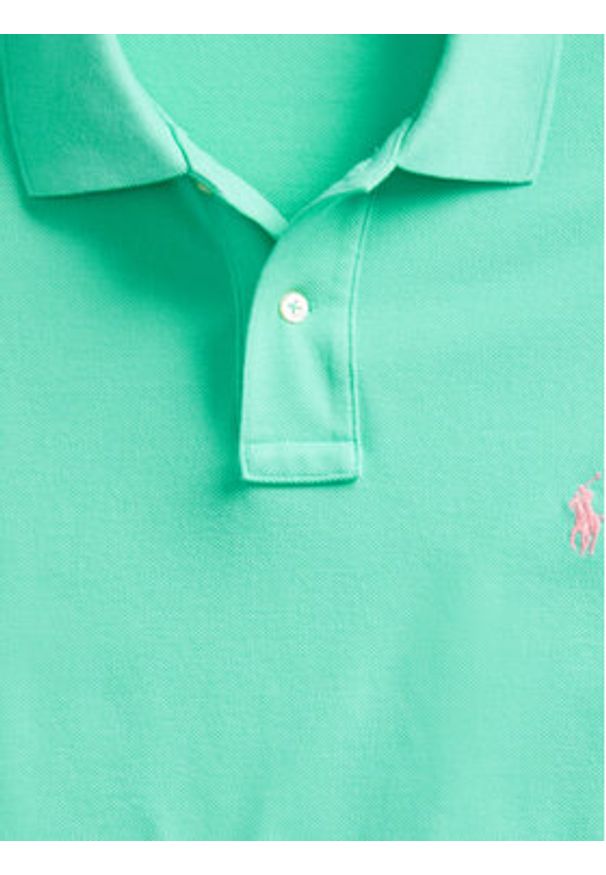 Polo Ralph Lauren Polo 710782592018 Zielony Slim Fit. Typ kołnierza: polo. Kolor: zielony. Materiał: bawełna