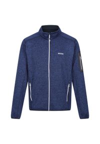 Regatta - Kurtka Polarowa Męska Newhill Pełen Suwak. Kolor: niebieski. Materiał: polar. Sezon: zima. Styl: sportowy. Sport: turystyka piesza #1