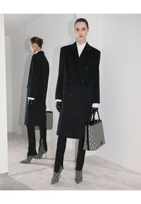 Calvin Klein Płaszcz wełniany K20K205935 Czarny Regular Fit. Kolor: czarny. Materiał: wełna