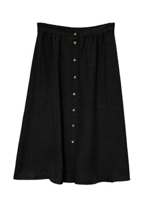 Vero Moda Spódnica midi Melaney 10304134 Czarny Regular Fit. Kolor: czarny. Materiał: syntetyk