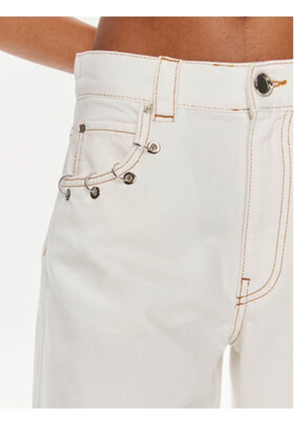 Pinko Szorty jeansowe Xmen 103626 A1VD Biały Regular Fit. Kolor: biały. Materiał: jeans, bawełna