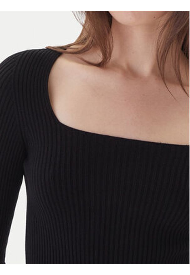 Kontatto Sweter 3M0830C Czarny Slim Fit. Kolor: czarny. Materiał: syntetyk