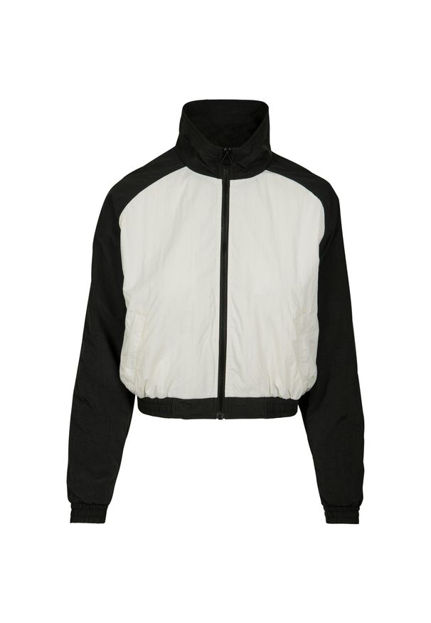 Urban Classics - Damska miejska klasyczna parka z marszczonym kołnierzem. Kolor: czarny, wielokolorowy, biały. Sezon: zima. Styl: klasyczny