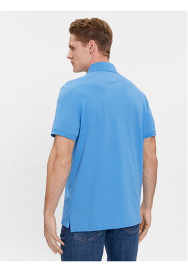 TOMMY HILFIGER - Tommy Hilfiger Polo 1985 MW0MW17770 Niebieski Regular Fit. Typ kołnierza: polo. Kolor: niebieski. Materiał: bawełna