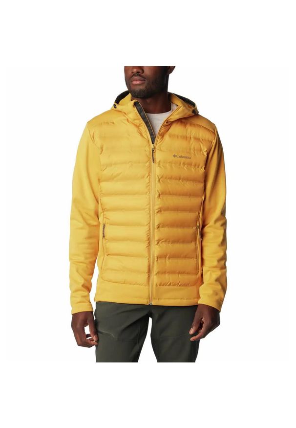 columbia - Bluza Turystyczna Męska Columbia Out-Shield Insulated Full Zip Hoodie z kapturem. Typ kołnierza: kaptur. Kolor: żółty. Sport: turystyka piesza