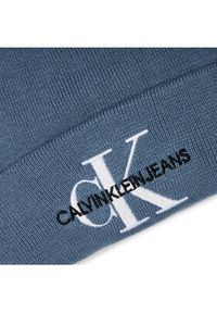 Calvin Klein Jeans Czapka Monologo Embro Beanie K50K511160 Granatowy. Kolor: niebieski. Materiał: bawełna