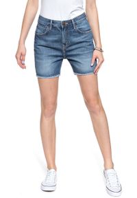 Lee - DAMSKIE SPODENKI LEE BOYFRIEND SHORT FLICK DARK L37NLJKA. Materiał: jeans