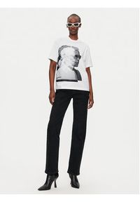 Karl Lagerfeld Jeans T-Shirt 246J1707 Biały Regular Fit. Kolor: biały. Materiał: bawełna