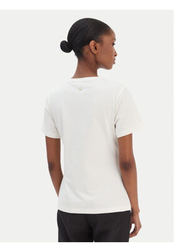 JOOP! T-Shirt Tanna 30100842 Écru Regular Fit. Kolor: kremowy. Materiał: bawełna