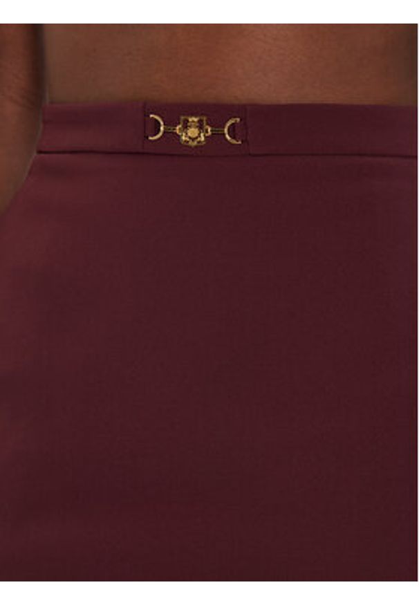 Elisabetta Franchi Spódnica ołówkowa GO-044-46E2 Bordowy Slim Fit. Kolor: czerwony. Materiał: syntetyk