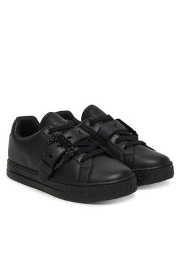 Versace Jeans Couture Sneakersy 80VA3SK9 ZPB75 899 Czarny. Kolor: czarny. Materiał: skóra