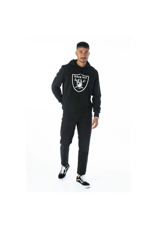 New Era - Bluza z kapturem Las Vegas Raiders. Typ kołnierza: kaptur. Kolor: czarny, wielokolorowy, biały