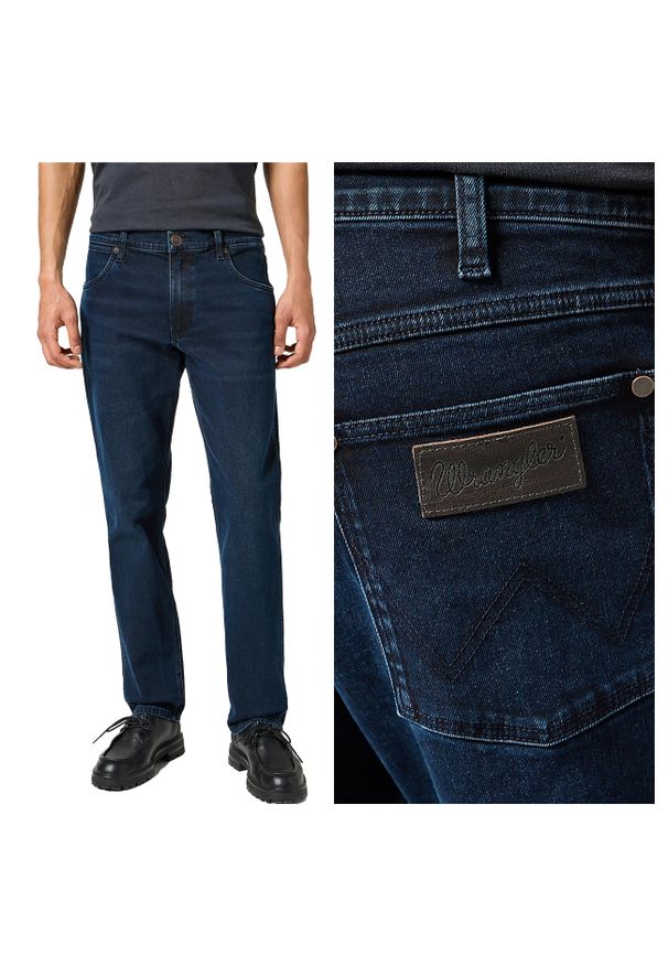 Wrangler - MĘSKIE SPODNIE JEANSOWE WRANGLER GREENSBORO INDIGO NOIR 112357411