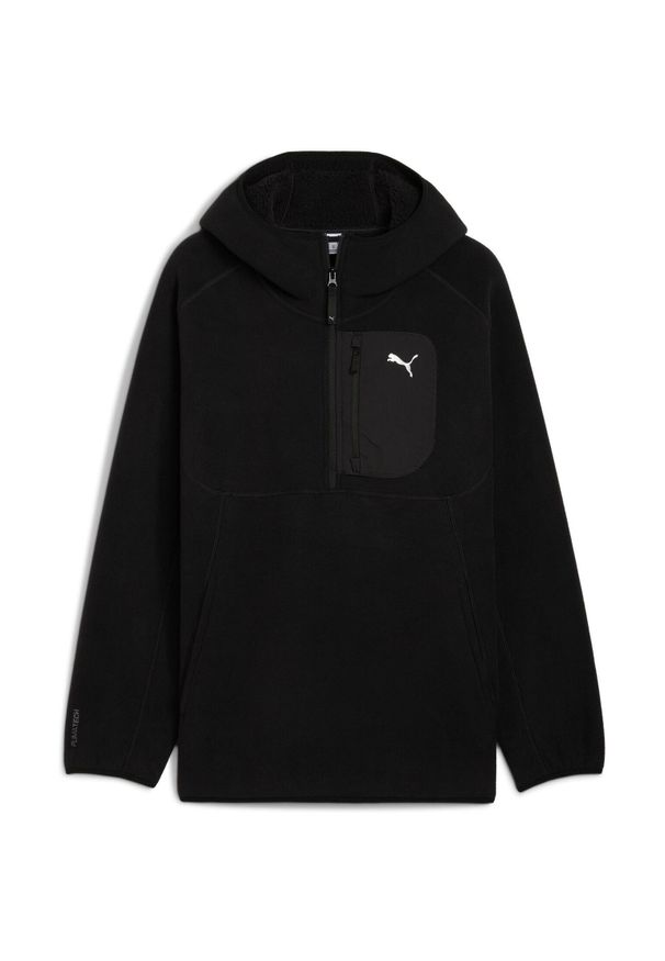 Bluza z kapturem Puma tech Half Zip Hoodie, Mężczyźni. Typ kołnierza: kaptur. Kolor: czarny. Materiał: poliester, materiał