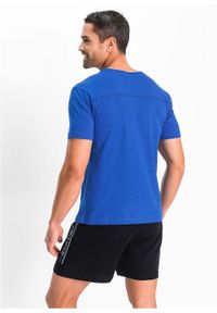 Piżama z krótkimi spodenkami bonprix lazurowo-czarny. Kolor: niebieski. Długość: krótkie #3