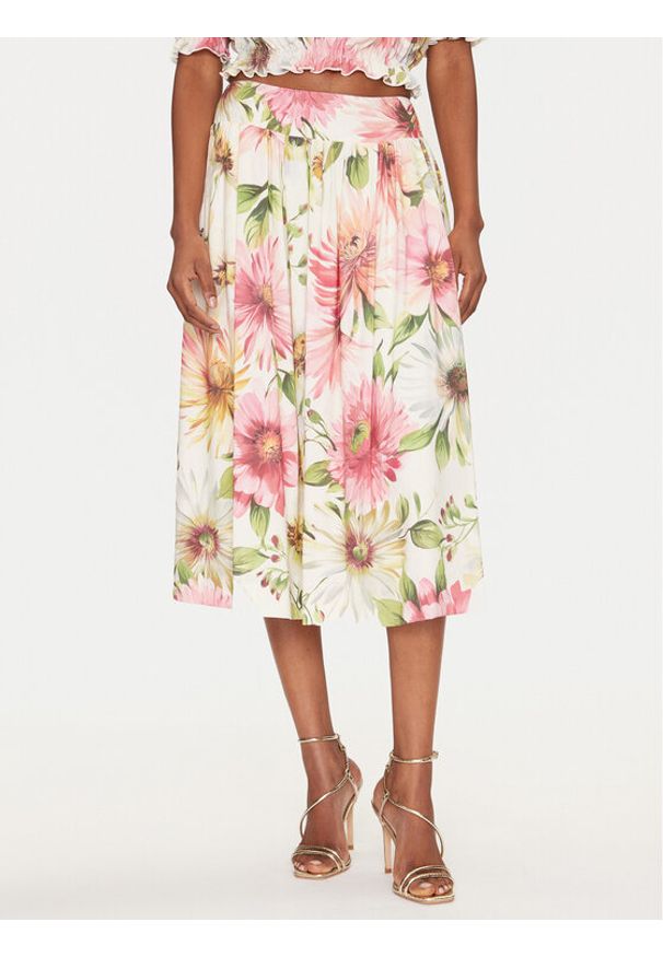 Guess Spódnica plisowana W5GD64 WH4S2 Kolorowy Regular Fit. Materiał: wiskoza. Wzór: kolorowy