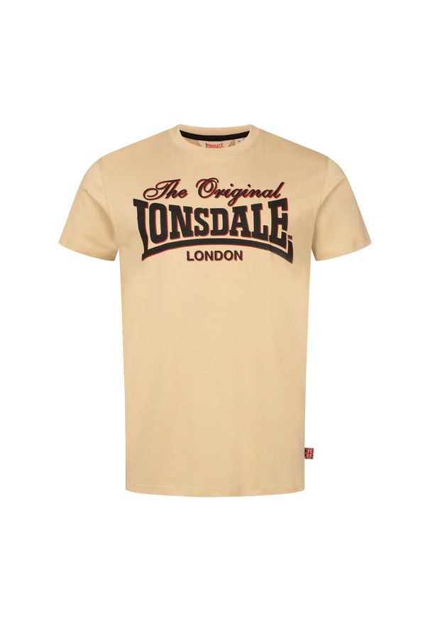 Koszulka Lonsdale Cotha Regular Fit. Kolor: czarny, beżowy, wielokolorowy