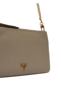 Pinko - PINKO Torebka Double Mini Al 25-26 PLTT 105359 A0QO Szary. Kolor: szary. Materiał: skórzane