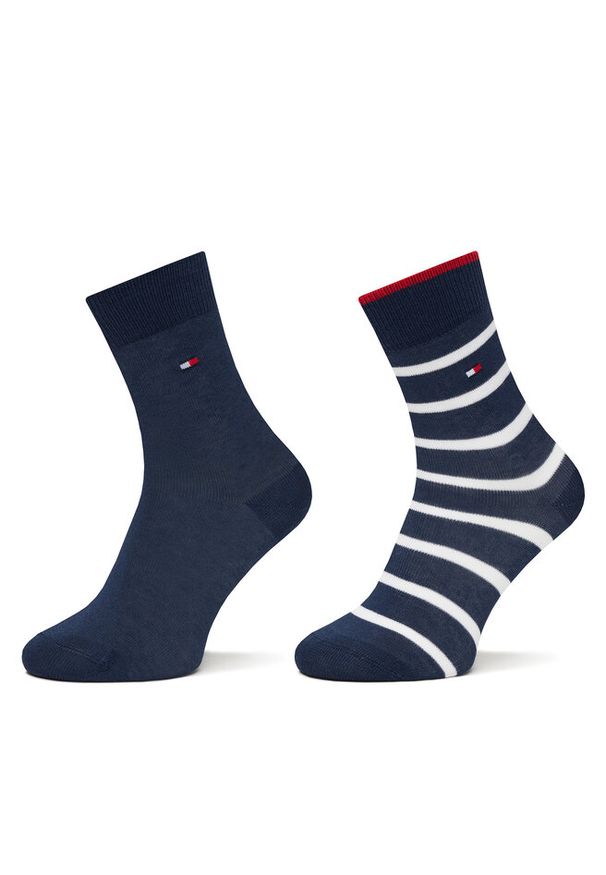 TOMMY HILFIGER - Zestaw 2 par wysokich skarpet dziecięcych Tommy Hilfiger. Kolor: niebieski