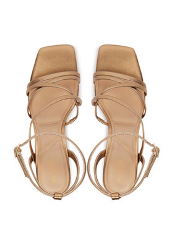 Aldo Sandały Esther 14039517 Złoty. Kolor: złoty. Materiał: skóra