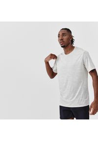 KALENJI - Koszulka do biegania męska Kalenji Dry+. Kolor: biały. Materiał: materiał, poliester, elastan