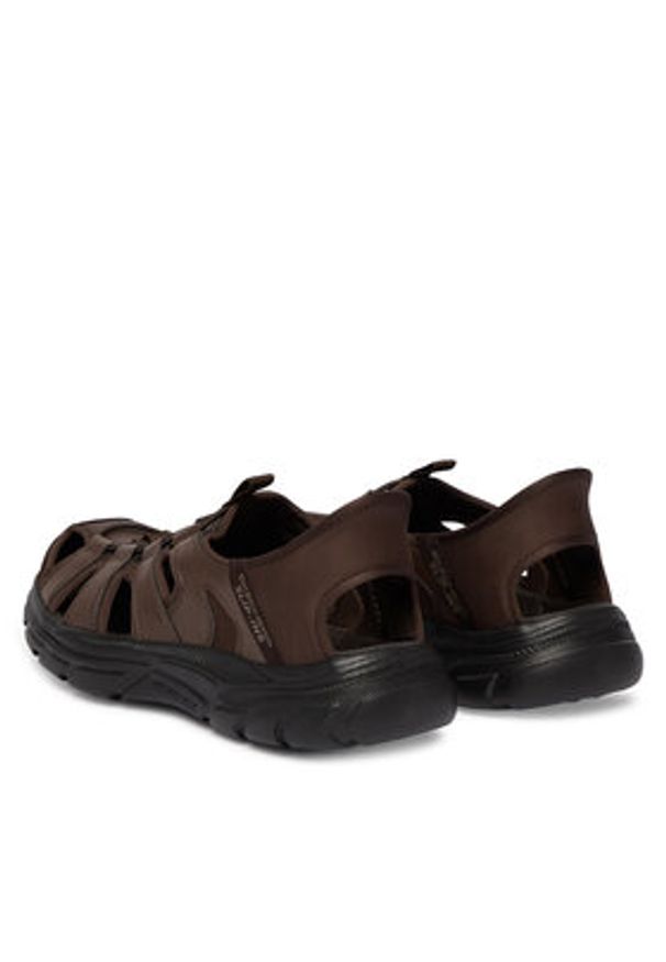 skechers - Skechers Sandały Slip-Ins Relaxed Fit: Revolted - Vartan 205182/CHOC Brązowy. Kolor: brązowy. Materiał: skóra