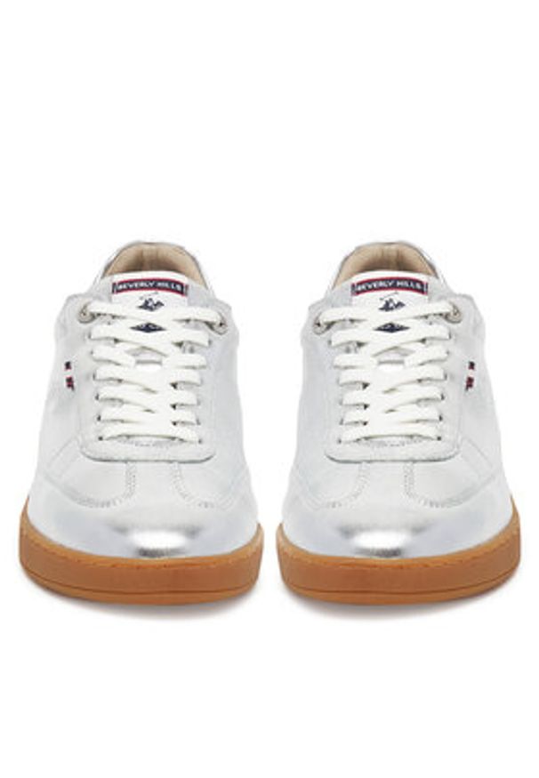 Beverly Hills Polo Club Sneakersy WI44-VOUN-02 Srebrny. Kolor: srebrny. Materiał: skóra