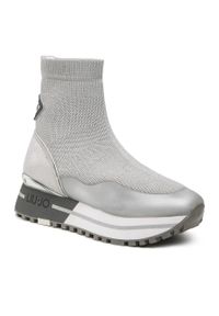 Sneakersy Liu Jo Maxi Wonder Elastic Sock 51 BF2109 TX234 Silver 00532. Kolor: srebrny. Materiał: materiał