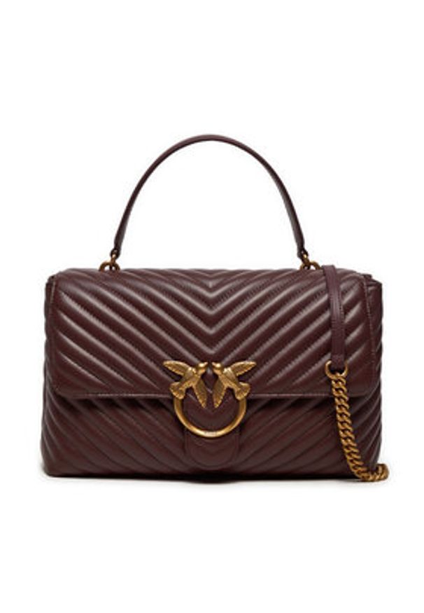 Pinko Torebka Love Lady Puff Big Cl 100042 A0GK Brązowy. Kolor: brązowy. Materiał: skórzane