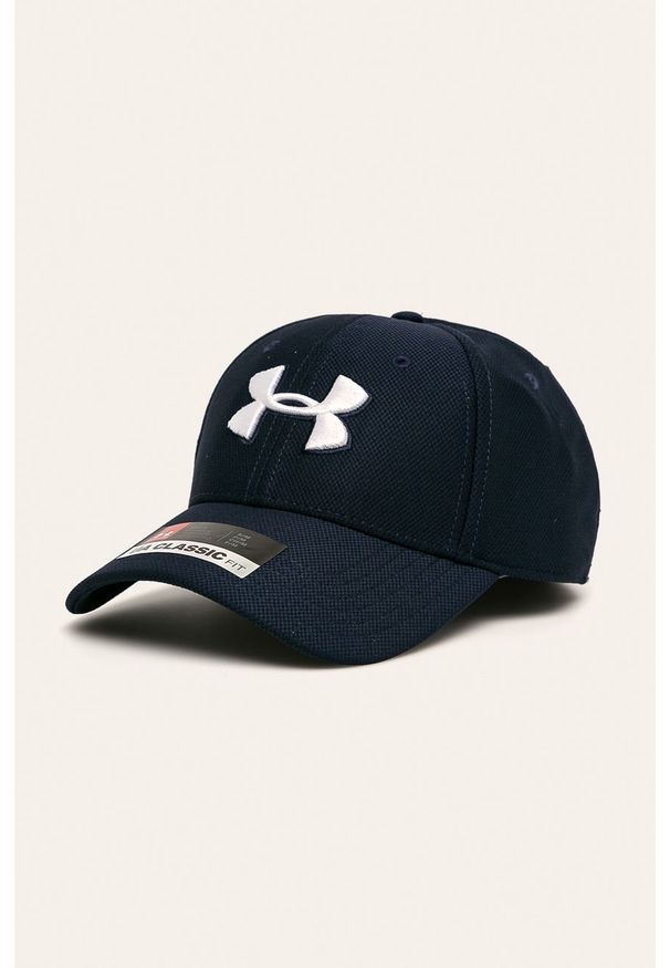 Under Armour - Czapka. Kolor: niebieski. Materiał: poliester, materiał, elastan. Wzór: gładki