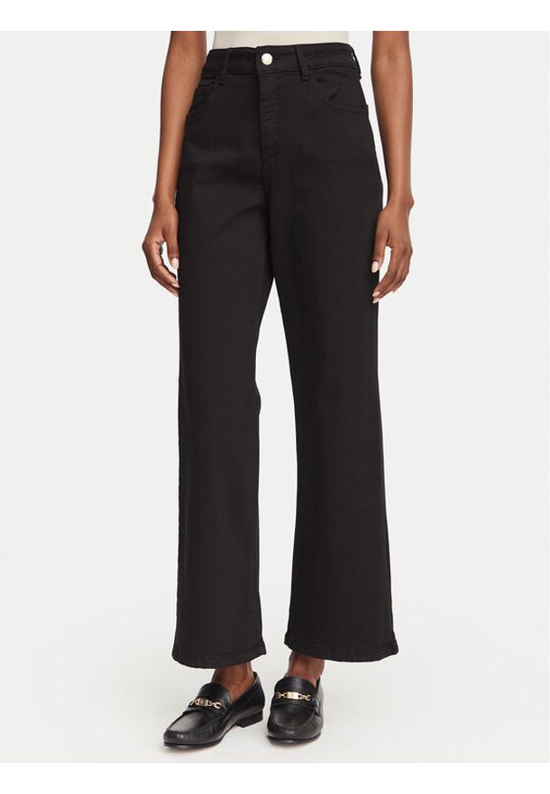 Marella Jeansy Fuxia 2625136061 Czarny Wide Leg. Kolor: czarny