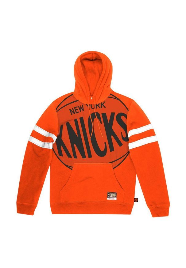 Mitchell & Ness - Polar z kapturem New York Knicks Substantial. Typ kołnierza: kaptur. Kolor: pomarańczowy. Materiał: polar