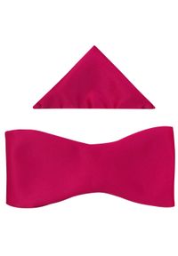 Modini - Ciemnoróżowa wiązana muszka męska - amarant M2. Materiał: poliester, tkanina. Styl: elegancki #1