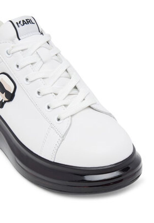 Karl Lagerfeld - KARL LAGERFELD Sneakersy Kapri Kushion KL62630N Biały. Kolor: biały. Materiał: skóra
