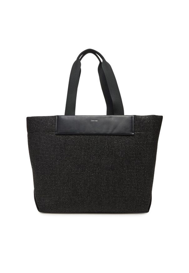 Calvin Klein Torebka Ck Raffia Large Shopper K60K613025 Czarny. Kolor: czarny